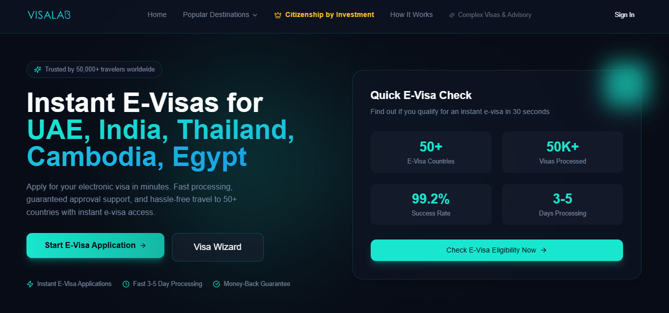 VisaLab product interface